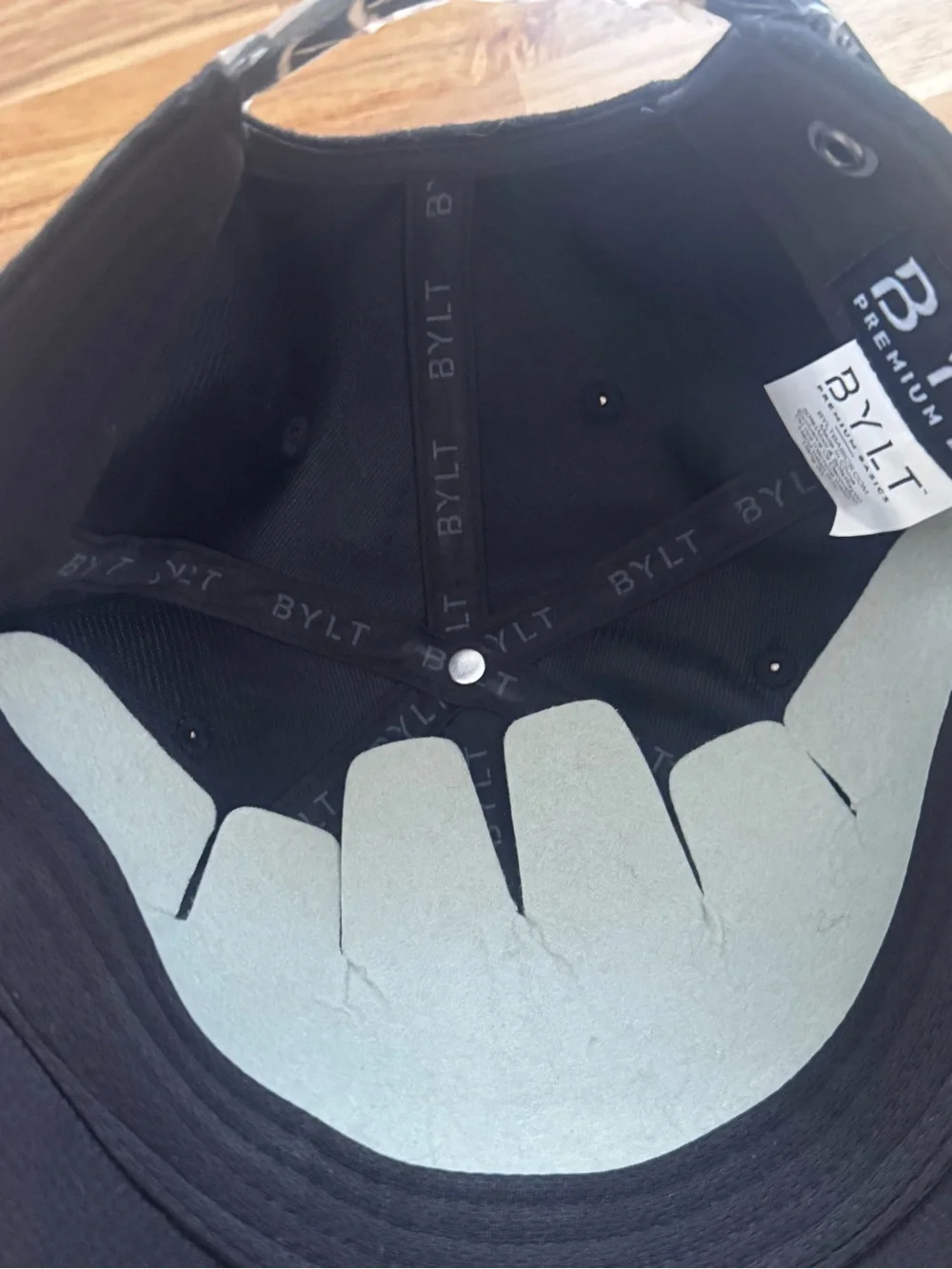BYLT Basics Black Men's adjustable wool blend Baseball hat Cap NWOT